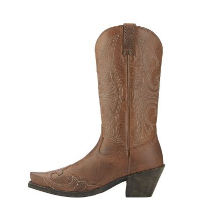 Ariat Round Up D Toe Wingtip - Western Laarzen Beige Dames - 31146-713